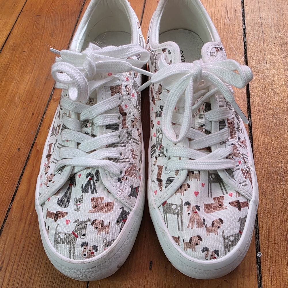 Cynthia Rowley White Animal Print Sneakers
